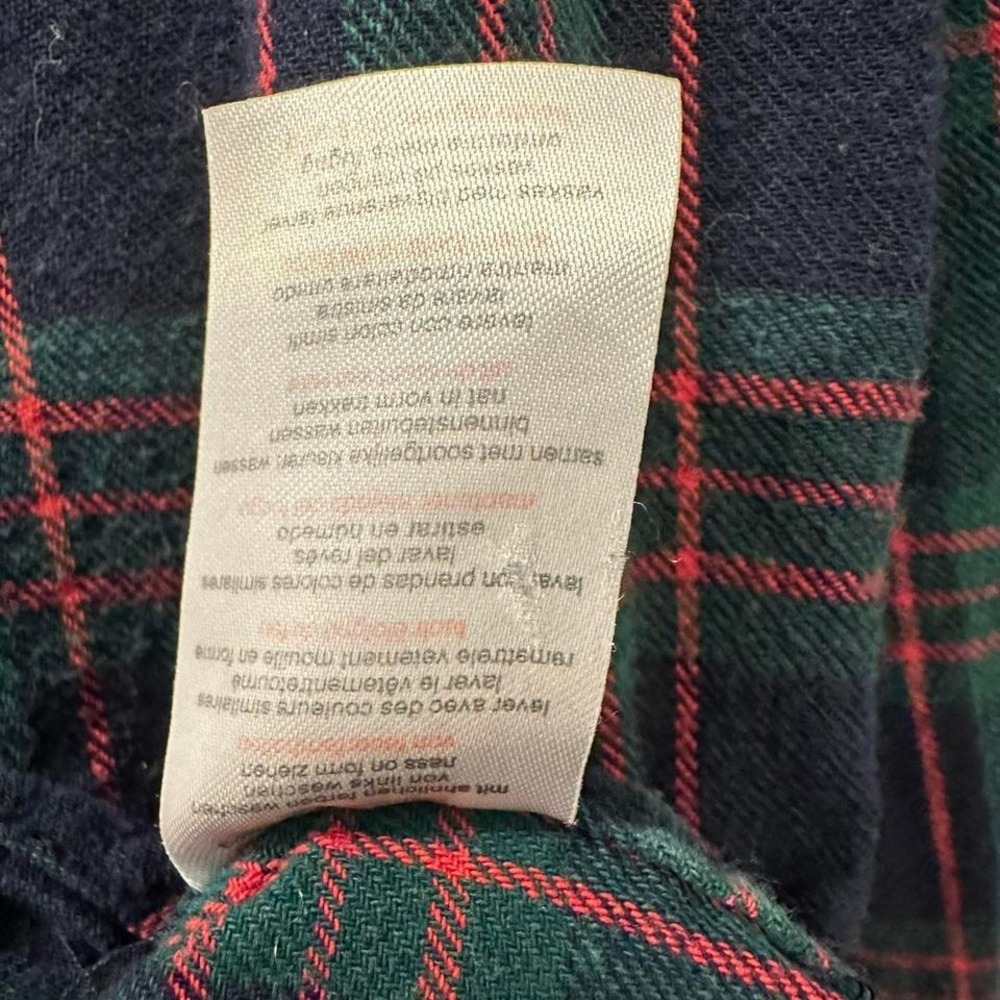 Bellfield Mens Medium Tartan Flannel Shirt Green & Red‎ Button Down - Picture 6 of 6